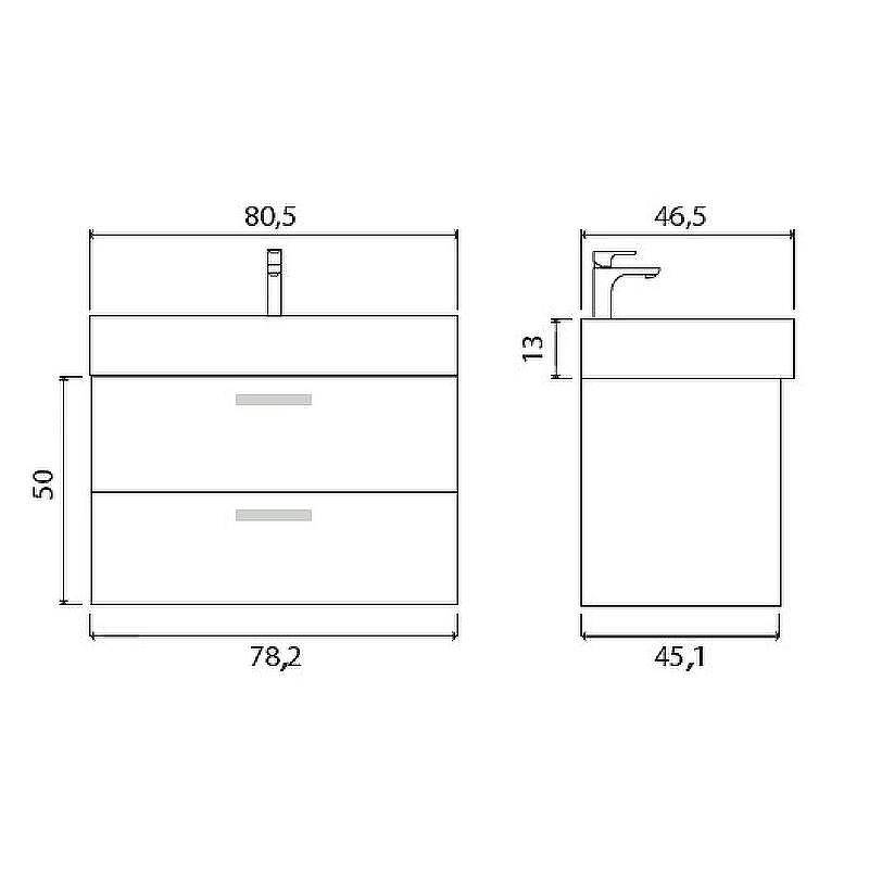 Тумба под раковину Creto Tivoli 80 8-1377S подвесная Soft, купить, цена, заказать, магазин, доставка, скидка, промокод, купить, цена, заказать, магазин, доставка, скидка, промокод