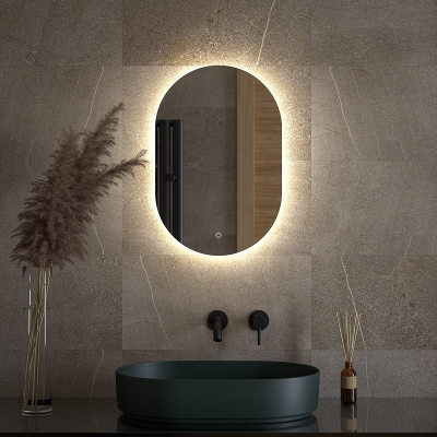 Зеркало Defesto Opti 40х60 DF 2901S с подсветкой 16W-4500K/Сенсорный выключатель/Нейтральный белый свет