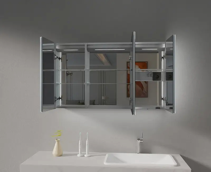 Зеркальный шкаф Esbano 120 ESMT3812D с подсветкой с инфракрасным выключателем, купить, цена, заказать, магазин, доставка, скидка, промокод, купить, цена, заказать, магазин, доставка, скидка, промокод