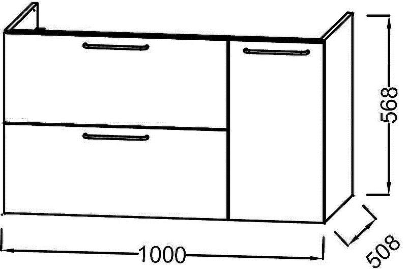 Тумба под раковину Jacob Delafon Odeon Rive Gauche 100 EB2544-R5-N18 подвесная Белая, купить, цена, заказать, магазин, доставка, скидка, промокод, купить, цена, заказать, магазин, доставка, скидка, промокод