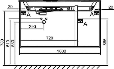 Тумба под раковину Jacob Delafon Odeon Rive Gauche 100 EB2544-R5-N18 подвесная Белая