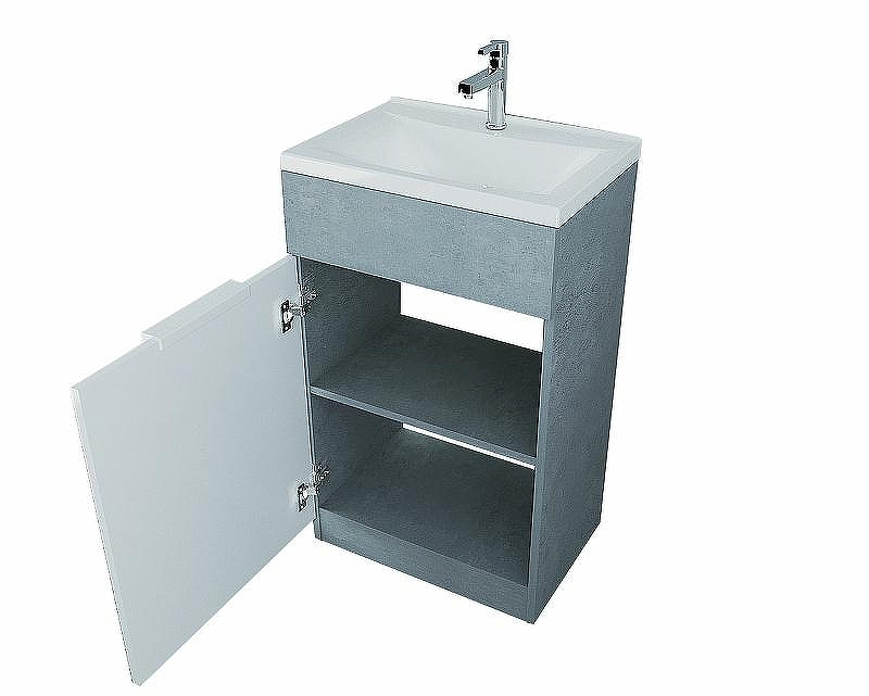 Тумба с раковиной 1MarKa Revo 50H У99085 Бетон светло-серый, купить, цена, заказать, магазин, доставка, скидка, промокод, купить, цена, заказать, магазин, доставка, скидка, промокод