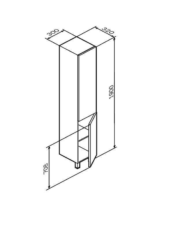 Шкаф пенал AM.PM Gem 30 R M90CSR0306GM Графит матовый, купить, цена, заказать, магазин, доставка, скидка, промокод, купить, цена, заказать, магазин, доставка, скидка, промокод