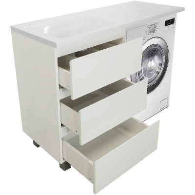 Тумба с раковиной Эстет Dallas Luxe 100 L ФР-00002317 Белая