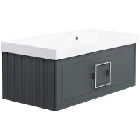 Тумба под раковину La Fenice Cubo 90 FNC-01-CUB-G-90 подвесная Серая матовая, купить, цена, заказать, магазин, доставка, скидка, промокод, купить, цена, заказать, магазин, доставка, скидка, промокод