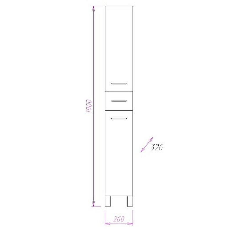 Шкаф пенал Onika Модерн 26.10 Белый, купить, цена, заказать, магазин, доставка, скидка, промокод, купить, цена, заказать, магазин, доставка, скидка, промокод