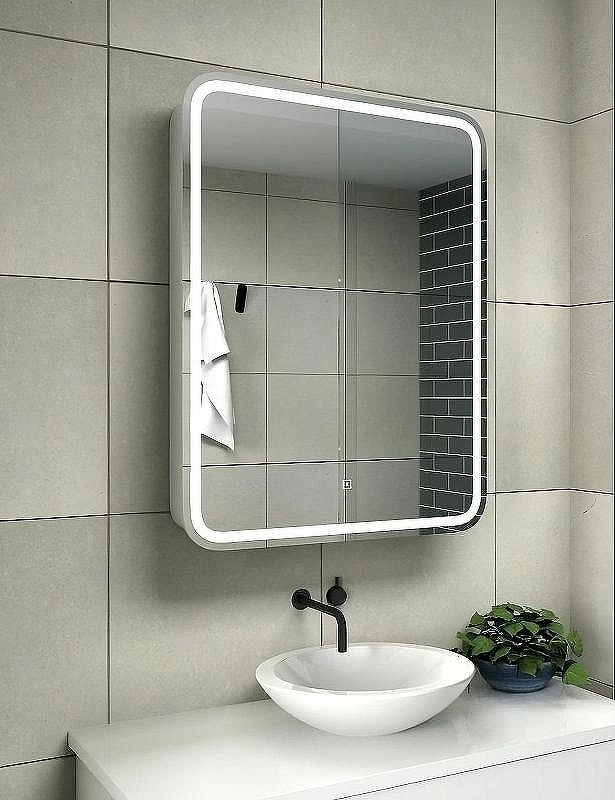 Зеркальный шкаф Relisan Angelica 600х800 Гл000024694 с подсветкой Белый, купить, цена, заказать, магазин, доставка, скидка, промокод, купить, цена, заказать, магазин, доставка, скидка, промокод