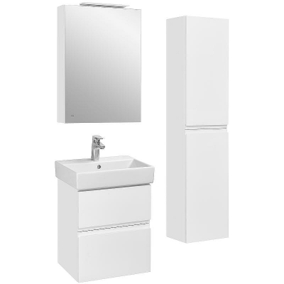 Зеркальный шкаф Roca Oleta 50 L A857643501 с подсветкой Белый матовый