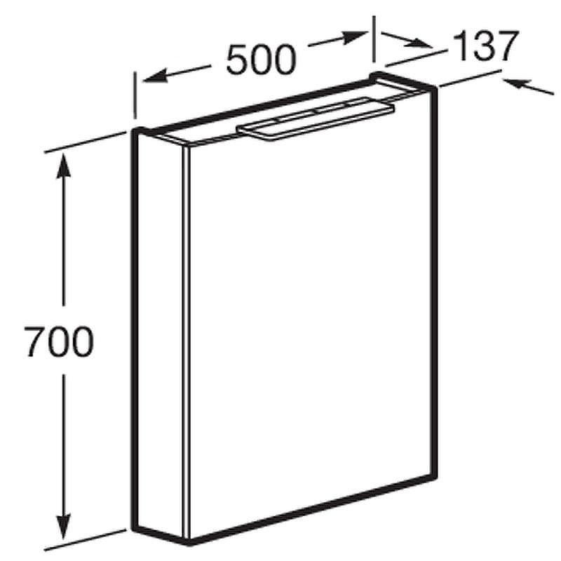 Зеркальный шкаф Roca Oleta 50 L A857643501 с подсветкой Белый матовый, купить, цена, заказать, магазин, доставка, скидка, промокод, купить, цена, заказать, магазин, доставка, скидка, промокод