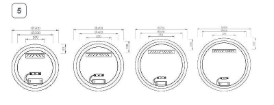Зеркало Ravak Orbit 80 X000001576 с подсветкой круглое
