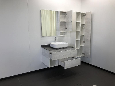 Зеркало со шкафом Comforty Прага 90 00004136263 Дуб белый