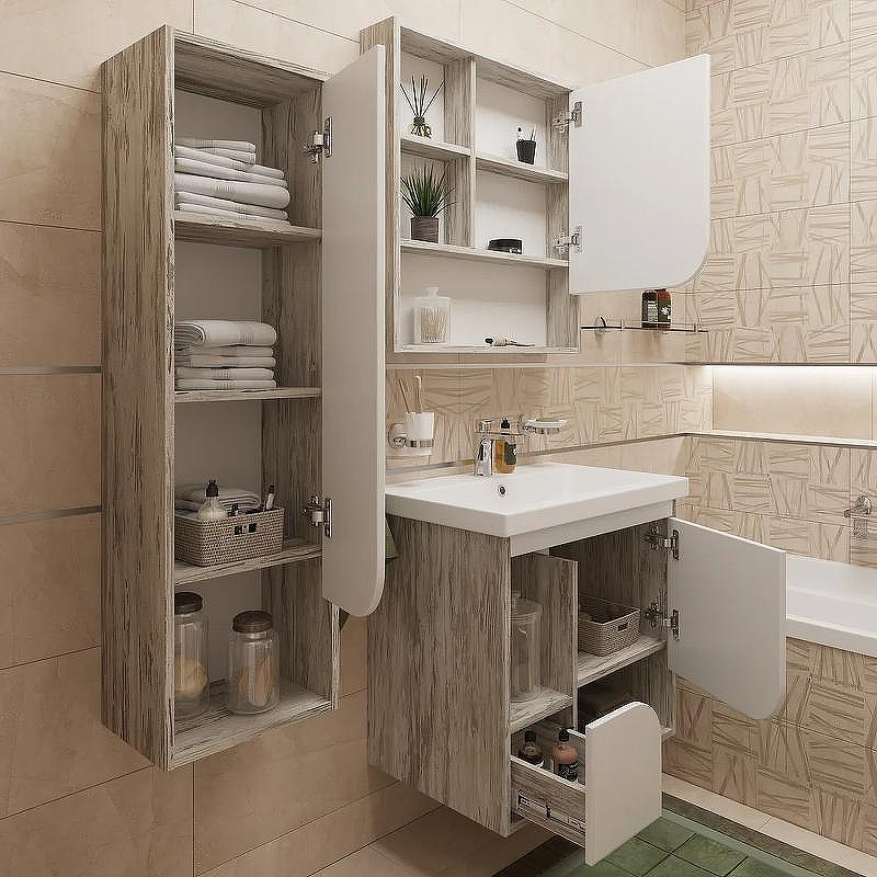 Зеркальный шкаф DIWO Самара 70 R SAM.Z.70/P/DS Дуб скандинавский, купить, цена, заказать, магазин, доставка, скидка, промокод, купить, цена, заказать, магазин, доставка, скидка, промокод