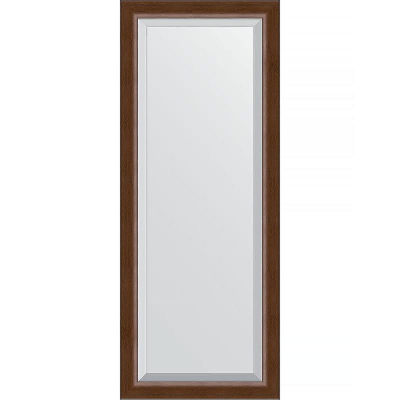 Зеркало Evoform Exclusive 142х57 BY 1167 с фацетом в багетной раме - Орех 65