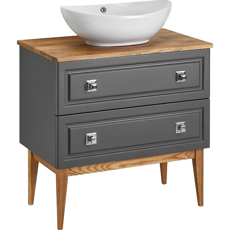Тумба под раковину ASB-Woodline Каталина 80 Grey 12095 Серая, купить, цена, заказать, магазин, доставка, скидка, промокод, купить, цена, заказать, магазин, доставка, скидка, промокод