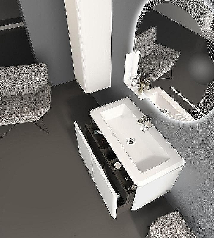 Тумба под раковину Cezares Stylus 94 55226 подвесная Bianco opaco, купить, цена, заказать, магазин, доставка, скидка, промокод, купить, цена, заказать, магазин, доставка, скидка, промокод