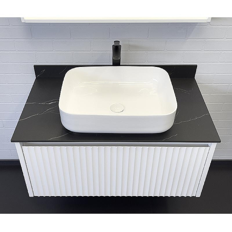 Тумба с раковиной Comforty Марсель 90 00-00013795 подвесная Белая матовая Калакатта Блэк, купить, цена, заказать, магазин, доставка, скидка, промокод, купить, цена, заказать, магазин, доставка, скидка, промокод