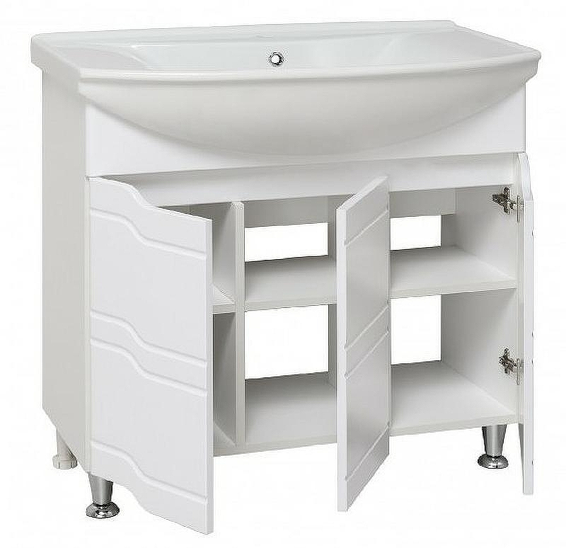 Тумба под раковину Runo Стиль 75 00000001127 Белая, купить, цена, заказать, магазин, доставка, скидка, промокод, купить, цена, заказать, магазин, доставка, скидка, промокод