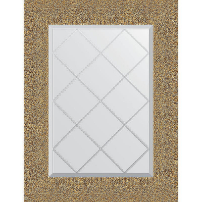 Зеркало Evoform Exclusive-G 74х56 BY 4022 с гравировкой в багетной раме - Чеканка золотая 90