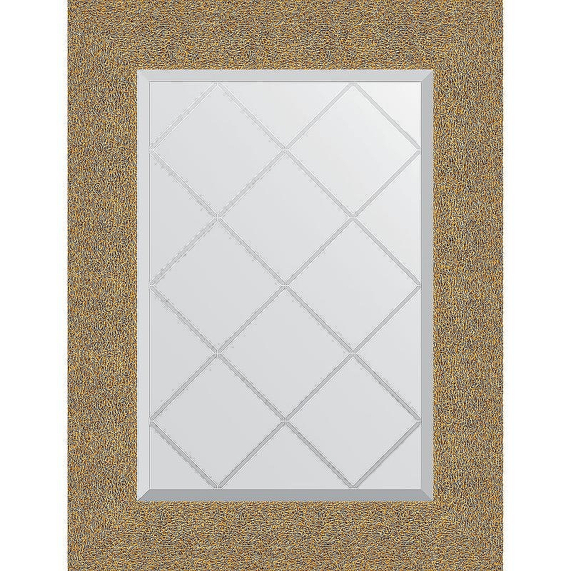 Зеркало Evoform Exclusive-G 74х56 BY 4022 с гравировкой в багетной раме - Чеканка золотая 90, купить, цена, заказать, магазин, доставка, скидка, промокод, купить, цена, заказать, магазин, доставка, скидка, промокод