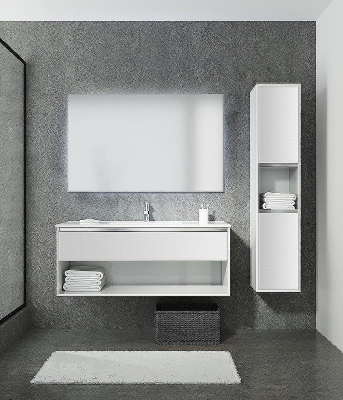 Тумба с раковиной SanVit Контур 100 kkont100w подвесная Белая глянцевая