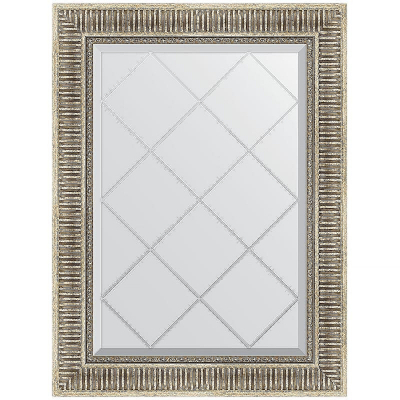 Зеркало Evoform Exclusive-G 90х67 BY 4110 с гравировкой в багетной раме - Серебряный акведук 93