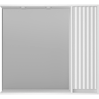 Зеркало со шкафом Brevita Balaton 90 R BAL-04090-01-П с подсветкой Белое матовое, купить, цена, заказать, магазин, доставка, скидка, промокод, купить, цена, заказать, магазин, доставка, скидка, промокод