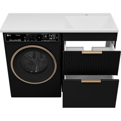 Тумба с раковиной Brevita Enfida 120 R УТ000016093 Черная матовая