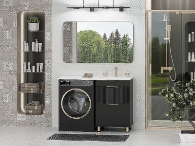 Тумба с раковиной Brevita Enfida 120 R УТ000016093 Черная матовая