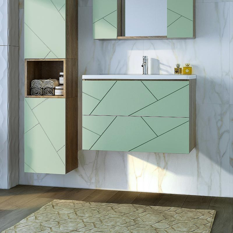 Тумба под раковину Бриклаер Кристалл 80 4627125417177 подвесная Фисташка Дуб гранж песочный, купить, цена, заказать, магазин, доставка, скидка, промокод, купить, цена, заказать, магазин, доставка, скидка, промокод