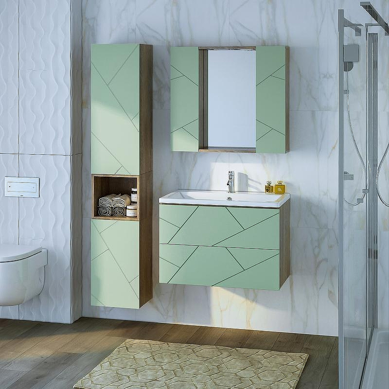 Тумба под раковину Бриклаер Кристалл 80 4627125417177 подвесная Фисташка Дуб гранж песочный, купить, цена, заказать, магазин, доставка, скидка, промокод, купить, цена, заказать, магазин, доставка, скидка, промокод