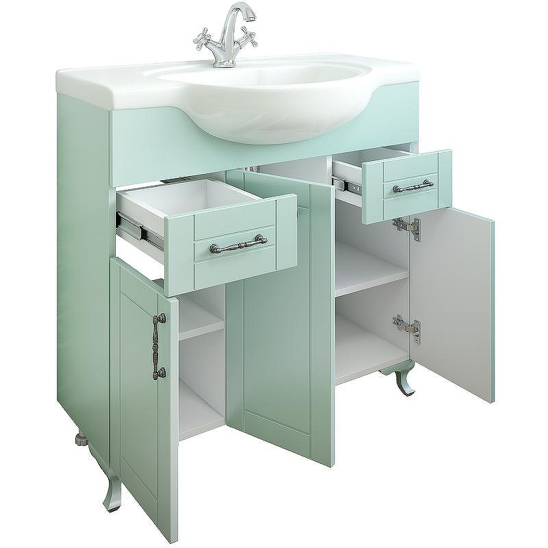 Тумба под раковину Sanflor Глория 85 С000005712 Серая, купить, цена, заказать, магазин, доставка, скидка, промокод, купить, цена, заказать, магазин, доставка, скидка, промокод