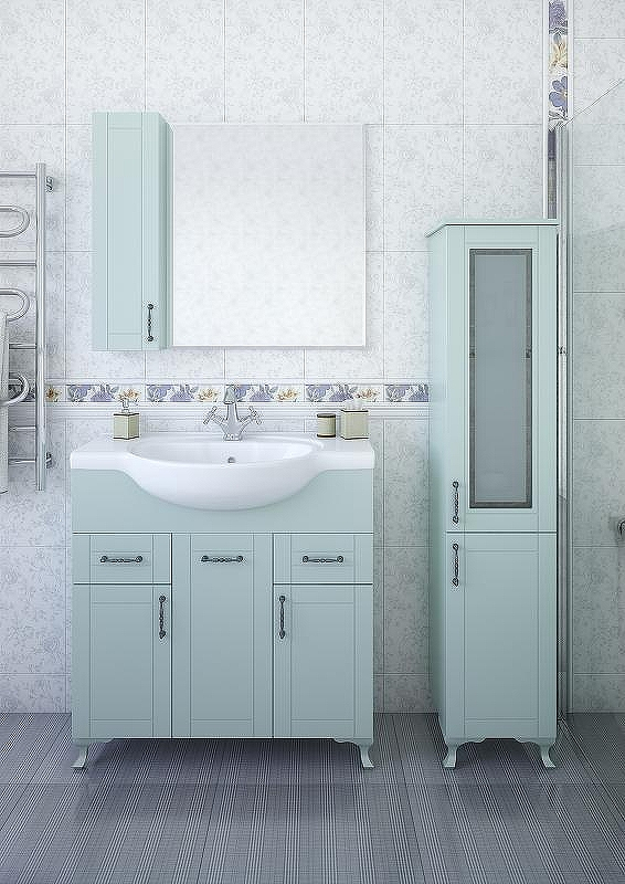 Тумба под раковину Sanflor Глория 85 С000005712 Серая, купить, цена, заказать, магазин, доставка, скидка, промокод, купить, цена, заказать, магазин, доставка, скидка, промокод