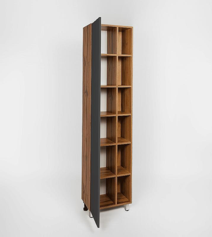 Шкаф пенал VIANT Бостон 45 VBOS450G-PEN Графит матовый Дуб Вотан, купить, цена, заказать, магазин, доставка, скидка, промокод, купить, цена, заказать, магазин, доставка, скидка, промокод