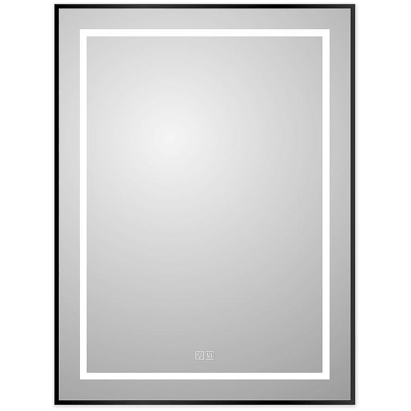 Зеркало BelBagno Kraft 60 SPC-KRAFT-600-800-LED-TCH-WARM-NERO с подсветкой Черное с сенсорным выключателем и подогревом, купить, цена, заказать, магазин, доставка, скидка, промокод, купить, цена, заказать, магазин, доставка, скидка, промокод