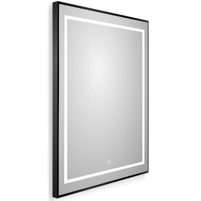 Зеркало BelBagno Kraft 60 SPC-KRAFT-600-800-LED-TCH-WARM-NERO с подсветкой Черное с сенсорным выключателем и подогревом, купить, цена, заказать, магазин, доставка, скидка, промокод, купить, цена, заказать, магазин, доставка, скидка, промокод