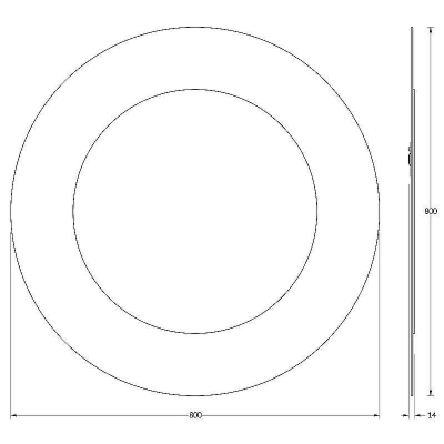 Зеркало Evoform Double d80 BY 0315 на стеклянном основании - цвет Графит