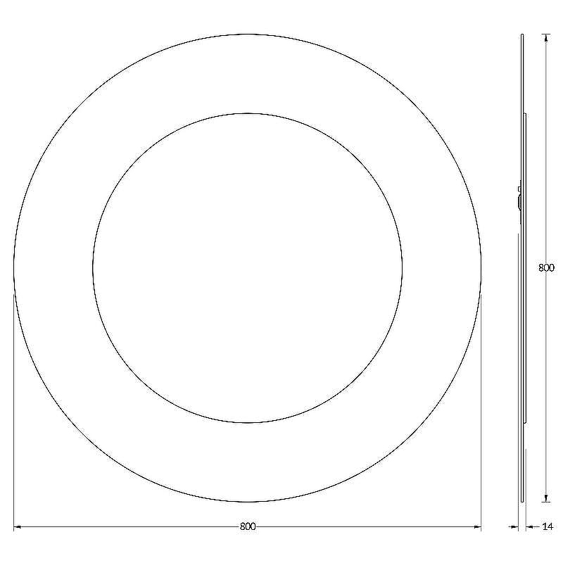 Зеркало Evoform Double d80 BY 0315 на стеклянном основании - цвет Графит, купить, цена, заказать, магазин, доставка, скидка, промокод, купить, цена, заказать, магазин, доставка, скидка, промокод