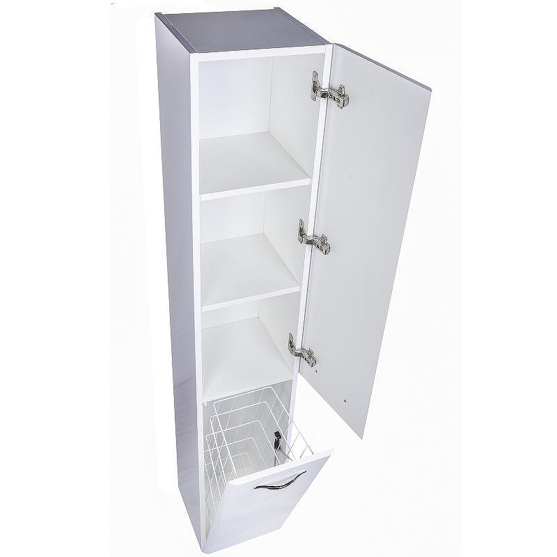 Шкаф пенал Style Line Каре 30 СС-00002271 Люкс Plus с бельевой корзиной Белый, купить, цена, заказать, магазин, доставка, скидка, промокод, купить, цена, заказать, магазин, доставка, скидка, промокод