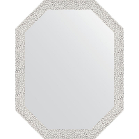Зеркало Evoform Octagon 53x68 BY 7002 в багетной раме - Чеканка белая 46, купить, цена, заказать, магазин, доставка, скидка, промокод, купить, цена, заказать, магазин, доставка, скидка, промокод