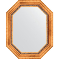 Зеркало Evoform Octagon 61x76 BY 7162 в багетной раме - Римское золото 88, купить, цена, заказать, магазин, доставка, скидка, промокод, купить, цена, заказать, магазин, доставка, скидка, промокод