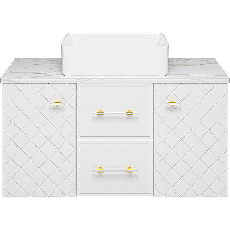 Тумба с раковиной Brevita Shanel 100 УТ000023185 подвесная Белая глянцевая, купить, цена, заказать, магазин, доставка, скидка, промокод, купить, цена, заказать, магазин, доставка, скидка, промокод