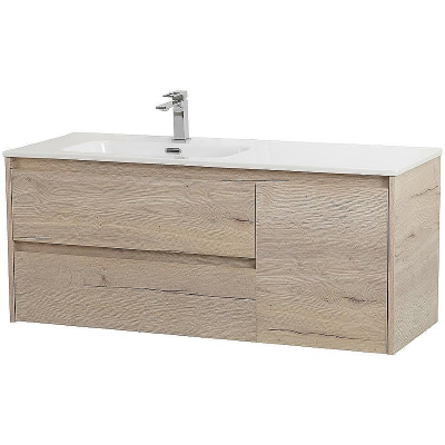 Тумба под раковину BelBagno Kraft 100 L KRAFT-1000-2C-1A-SO-RGB-L подвесная Rovere Galifax Bianco