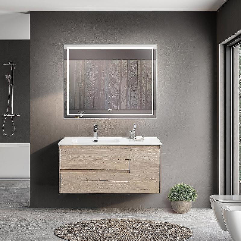 Тумба под раковину BelBagno Kraft 100 L KRAFT-1000-2C-1A-SO-RGB-L подвесная Rovere Galifax Bianco, купить, цена, заказать, магазин, доставка, скидка, промокод, купить, цена, заказать, магазин, доставка, скидка, промокод