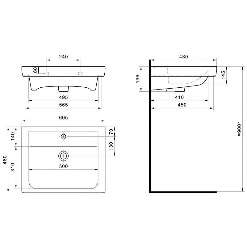 Тумба с раковиной Misty Селена 60 СО000001652 Белая глянцевая, купить, цена, заказать, магазин, доставка, скидка, промокод, купить, цена, заказать, магазин, доставка, скидка, промокод