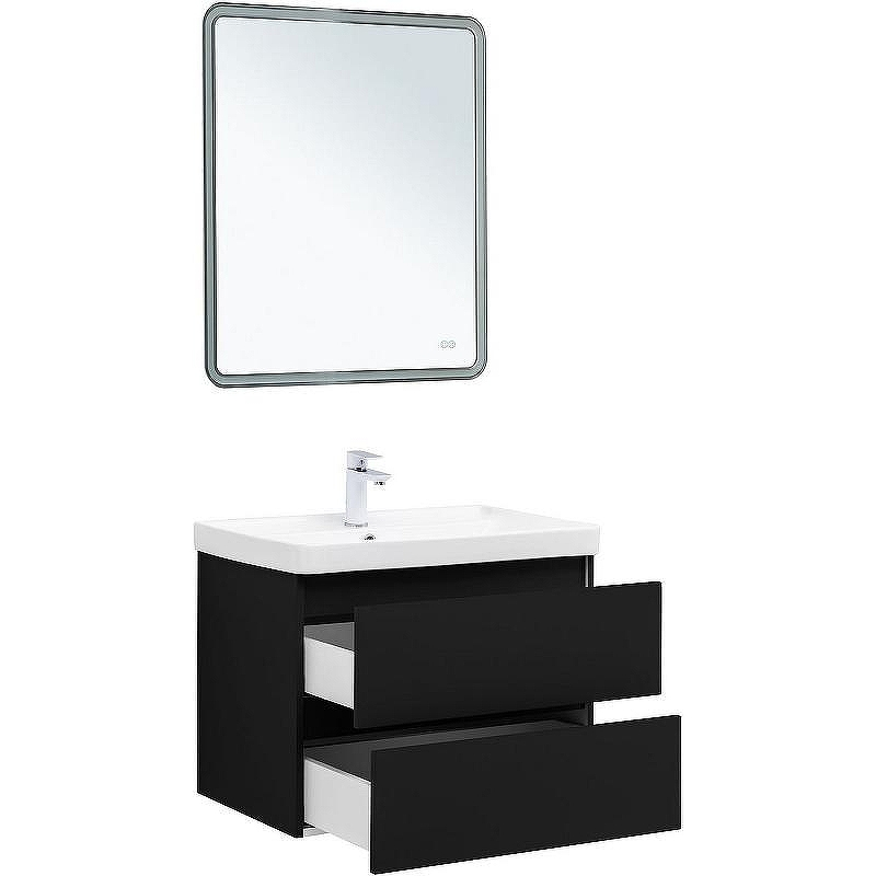 Тумба под раковину Aquanet Вега 2.0 70 337954 подвесная Черная матовая, купить, цена, заказать, магазин, доставка, скидка, промокод, купить, цена, заказать, магазин, доставка, скидка, промокод