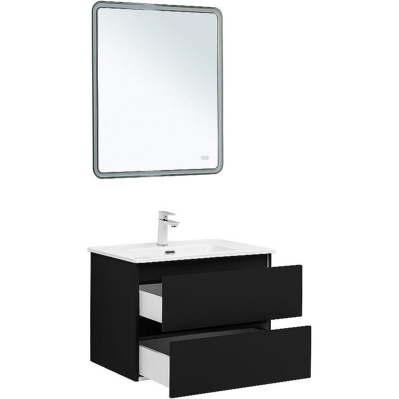 Тумба под раковину Aquanet Вега 2.0 70 337954 подвесная Черная матовая, купить, цена, заказать, магазин, доставка, скидка, промокод, купить, цена, заказать, магазин, доставка, скидка, промокод