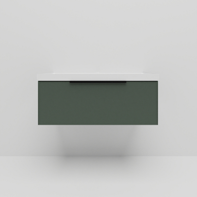 Тумба под раковину La Fenice Simpla 100 FNC-01-SIM-G-100 подвесная Серо-зеленая