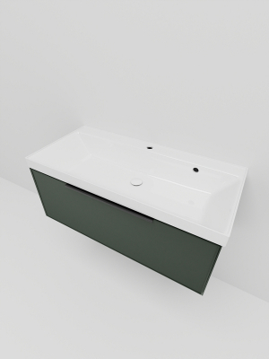 Тумба под раковину La Fenice Simpla 100 FNC-01-SIM-G-100 подвесная Серо-зеленая