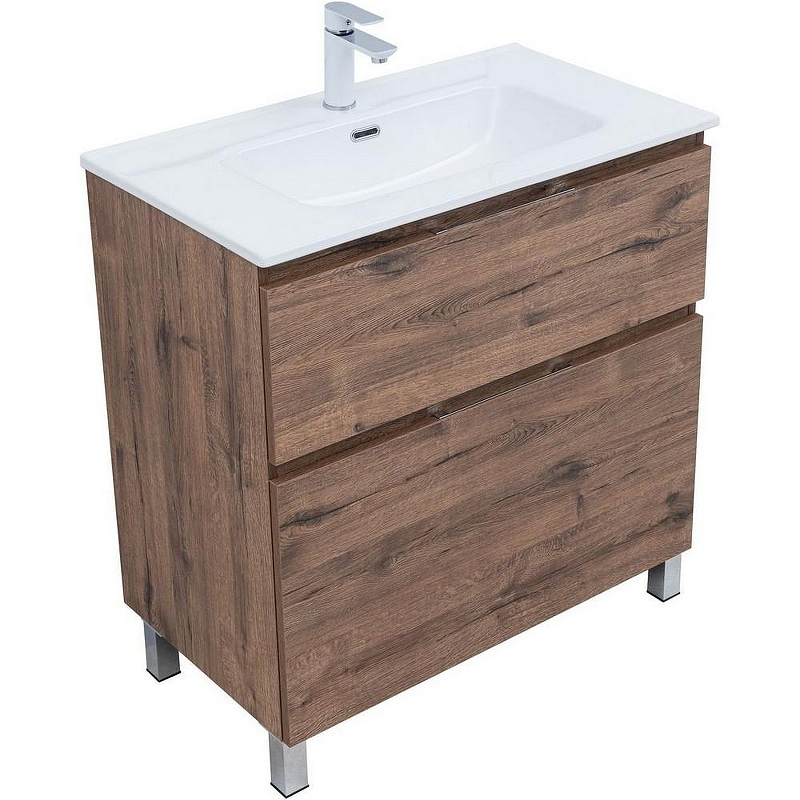 Тумба под раковину Aquanet Алвита New 80 344129 Дуб веллингтон табак, купить, цена, заказать, магазин, доставка, скидка, промокод, купить, цена, заказать, магазин, доставка, скидка, промокод