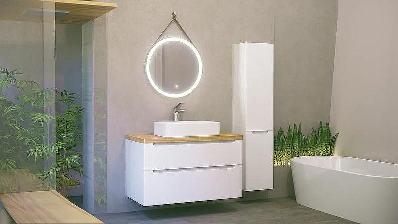 Тумба под раковину Jorno Wood 100 wood.01.100/P/W подвесная Белая, купить, цена, заказать, магазин, доставка, скидка, промокод, купить, цена, заказать, магазин, доставка, скидка, промокод